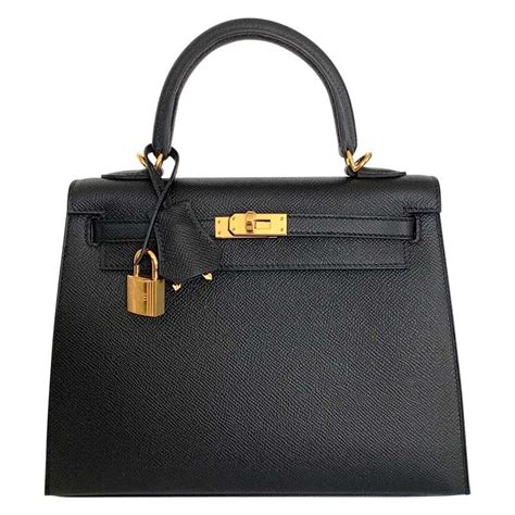 hermes kelly 25 black gold hardware|Hermes kelly 25cm for sale.